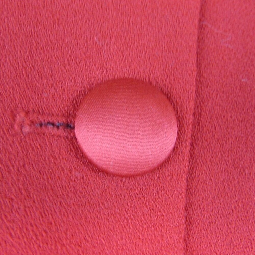 Vtg Christian Dior Women's Red Skirt Suit Skirt and Collarless Blazer Suit Sz 4 - Picture 5 of 10